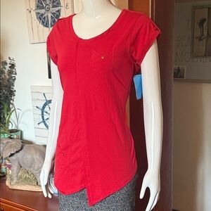 NWT Onyx size small cotton blend Red Women's Casual Top